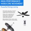 Black-Five-leaf Fan Light Strip with Remote Control LED Adjustable Brightness Modern Ceiling Fan for Indoor/outdoor Terrace
