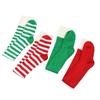 NEW Polyester Cotton Over Knee High Socks Multi-color Slim Christmas Hosiery Striped Long Socks Women