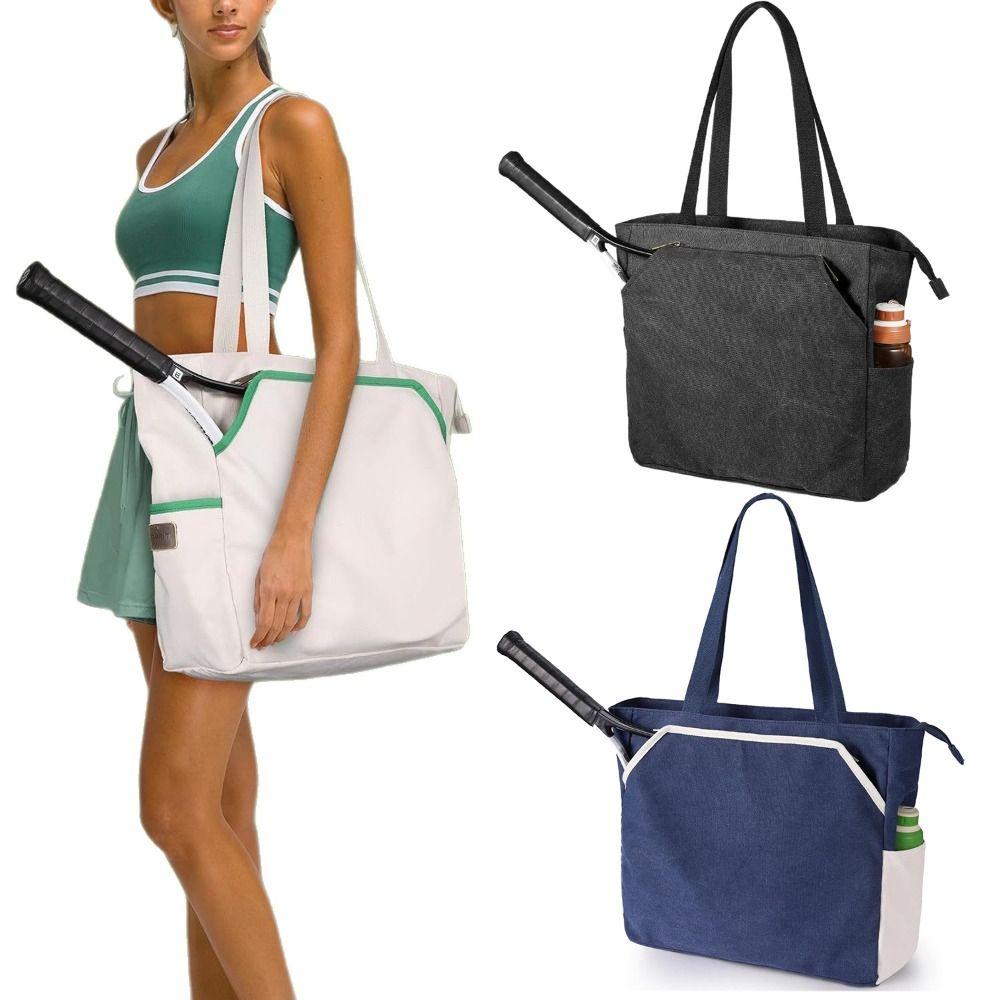 Tennisschlägertasche mit großer Kapazität Canvas Badmintonschläger Handtasche Langlebige Tennis Tragetasche