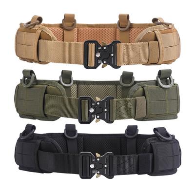 Militaire tactische riem Heren Battle Belt Airsoft Army Combat Outdoor CS Hunting Paintball Gevoerde taillebandset Verstelbaar