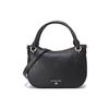 Logo Solid Color Simple Fashion Commuter Leather Shoulder Tote Bag Women Bags Black 30H1GRPM1L-001