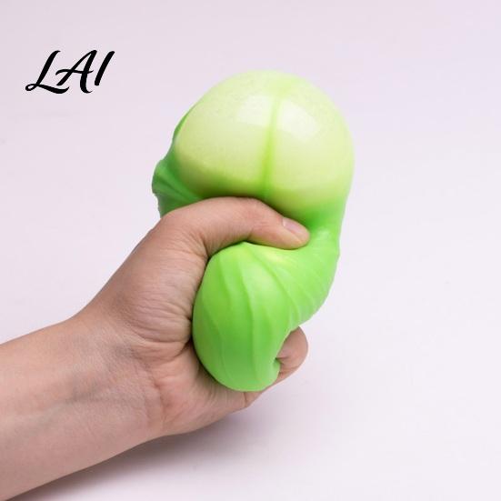 Realistic Cabbage Toy Stress Relief Simulation Anti-Anxiety Green Squeeze Soft Stretchy Vegetable Fidget Sensory Office Worker Gift Anxiety