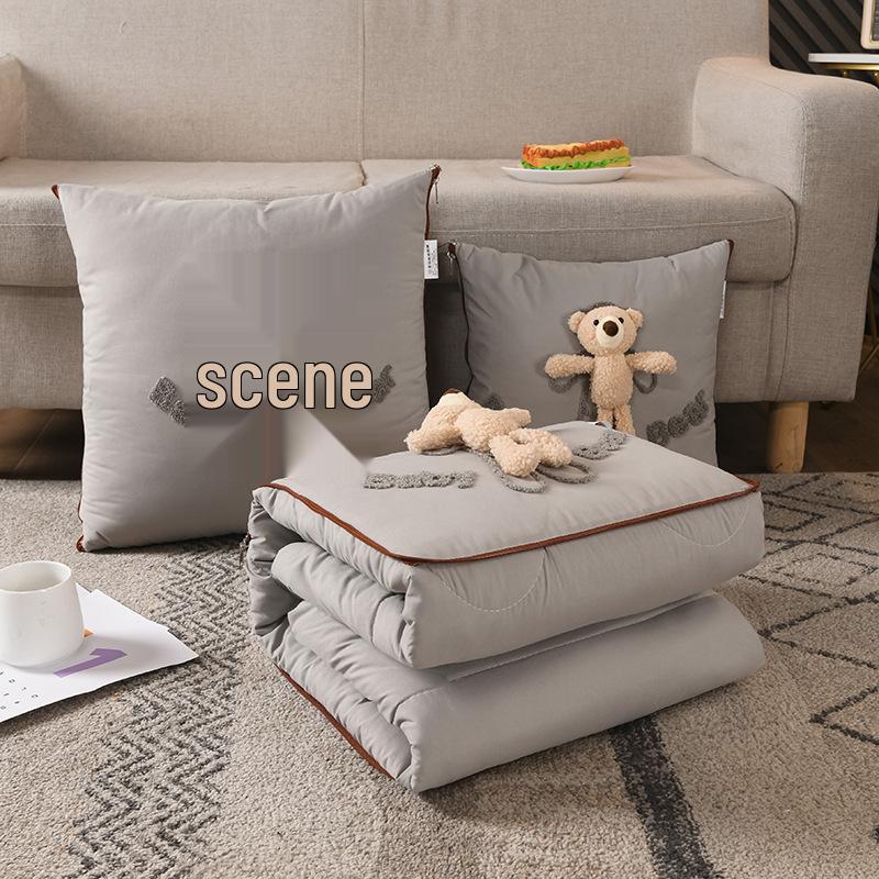 Manta Almohada Multifuncional con Logo Personalizado - Perfecta para Oficina y Coche Aire Acondicionado de Verano.