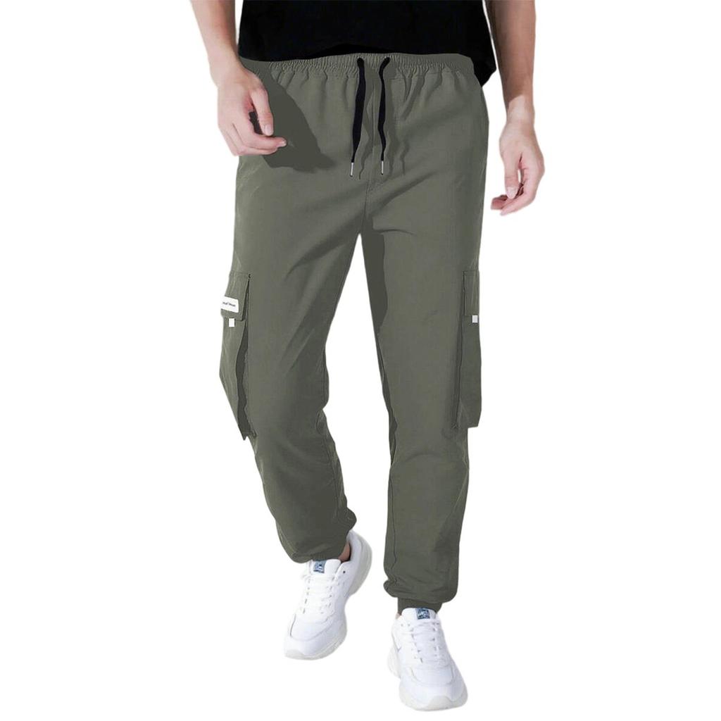 Men's Overalls Drawstring Multi Pocket Casual Pants Hiking Pants