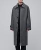 Musinsa Standard Cashmere Blend Oversized Balmacaan Coat [Medium Grey]