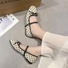 Frühling und Sommer Neue Weiche Sohle Rutschfest Bequem Runde Spitze Flache Schuhe Damen Polka Dot Flacher Ausschnitt Niedrige Schuhe