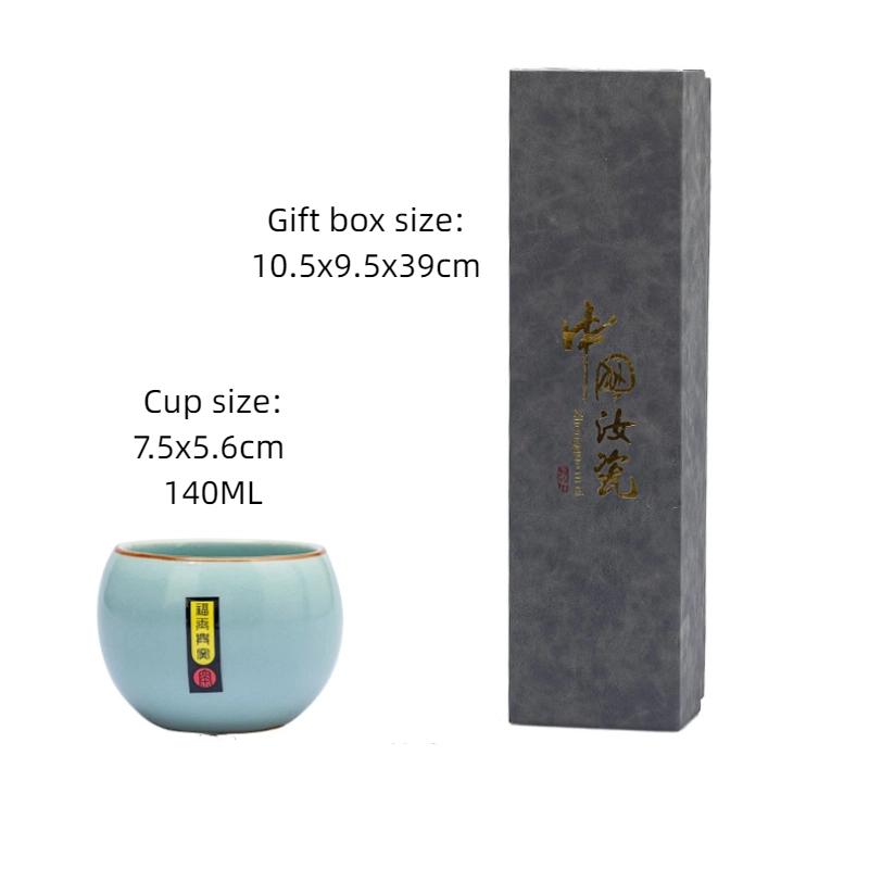 Ruyao Ceramic Master Tea Cup – Single Kung Fu Tea Bowl / Gift Box