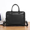 Glatte Leder Herren Business Aktentasche Große Kapazität Laptop Umhängetasche Handtasche