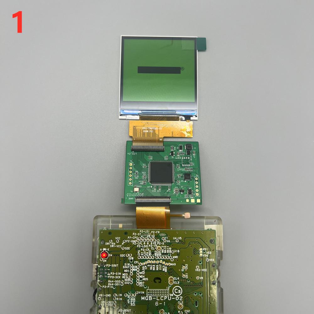 2,6-Zoll Originalgröße IPS Hochhelligkeits-LCD-Bildschirm-Kits für Gameboy Pocket GBP LCD-Sets Unterstützt mehrere Anzeigestile