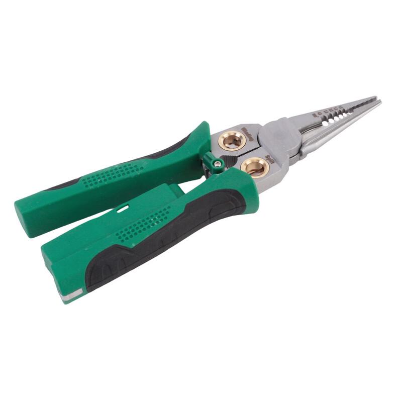 ZISIZ 8-in-1 Stainless Steel Electrician Pliers with Wire Stripper & Test Pen