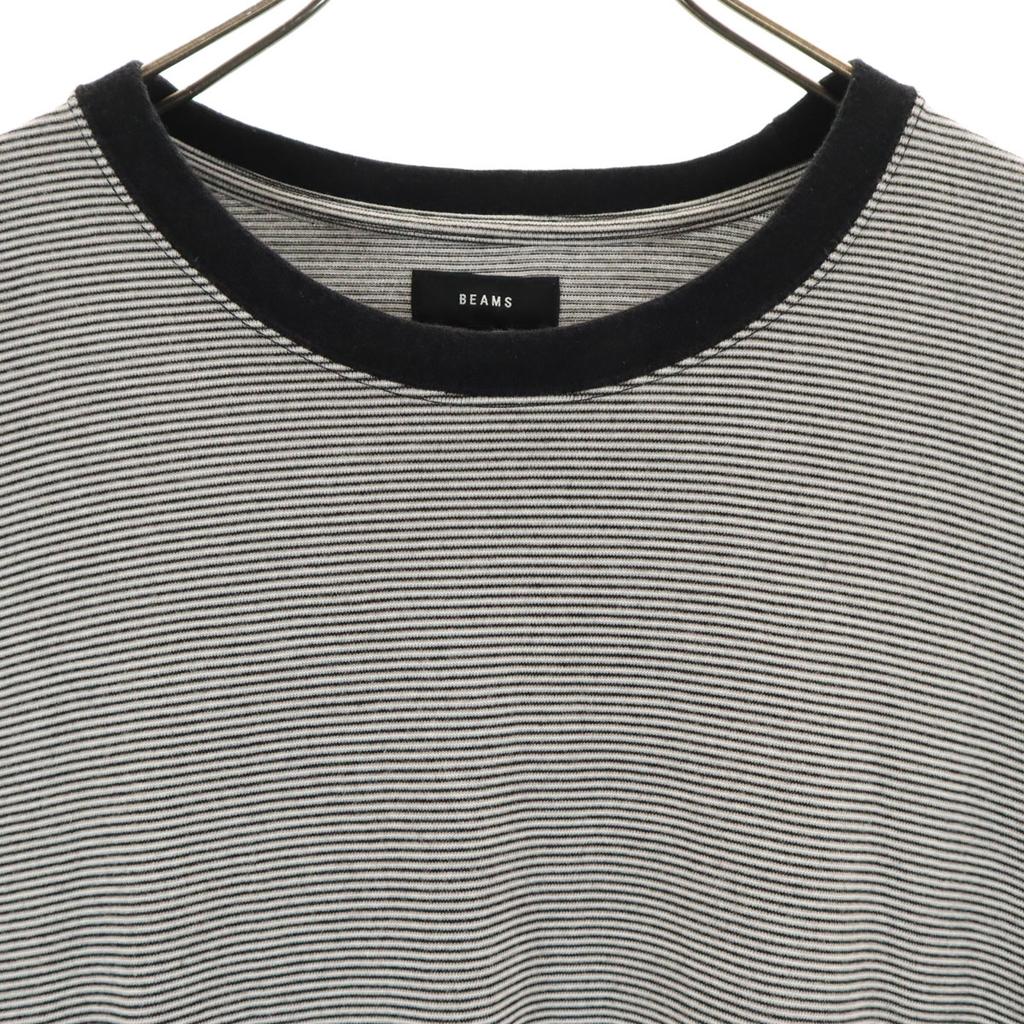 BEAMS Border Pattern Short sleeve T-shirt S Black Men's Used