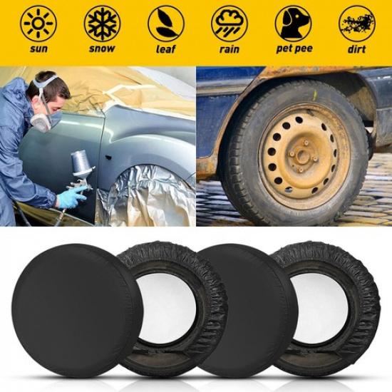 4PCS 27 -29 Waterproof Tire Covers Wheel Tyre RV Trailer Camper Sun Protector