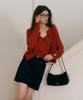 OSTKAKA Merino Wool Blended Twin Set Red