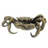 Antique Bronze Small Crab Statue Car Ornament Pure Brass Solid Animal Miniature Figurine Vintage Auto Decoration Accessories