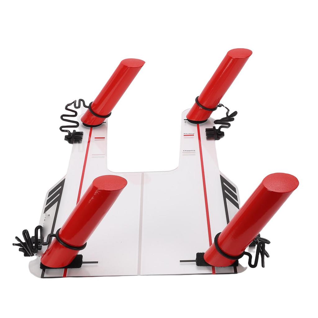 Club Swing Trainer Aiming Hitting Trainer Swing Training Mirror 4 Red Hook and Loop Fastener Directional Rods Acrylic