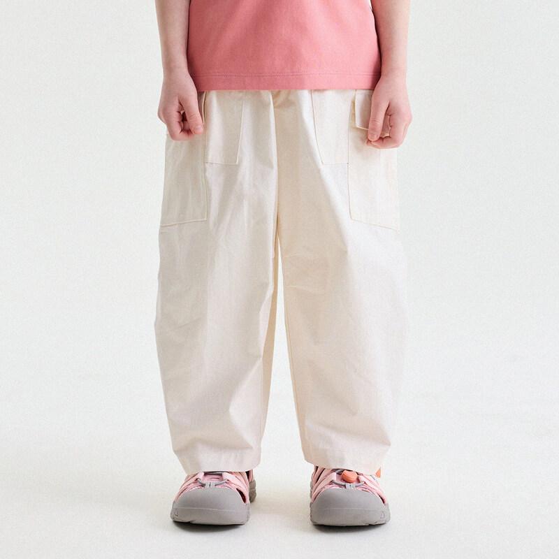 

Yun er Ma Girls Summer Japanese Style Lightweight Breathable Cargo Pants 120