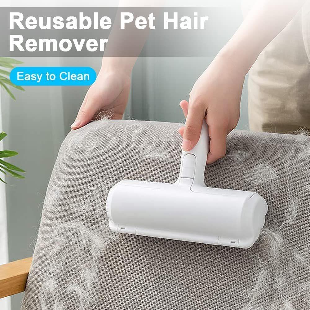 Pet Hair Remover Roller Dog & Cat Fur Remover with Self Cleaning Base Efficient Animal Hair Removal Tool