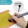 USB horká fóliovací tužka se 4 vyměnitelnými hroty pro tvorbu se zlatou a stříbrnou fólií na přáníčka, scrapbooky a látky