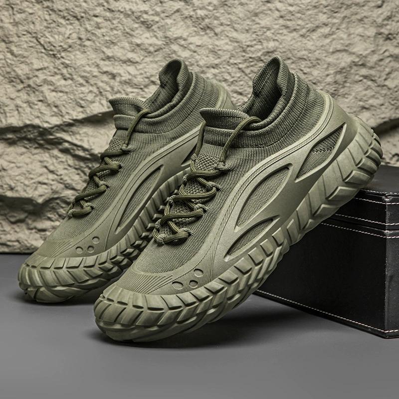 Flyknit Men's Breathable Lazy Shoes, One Foot Casual and Versatile Outdoor Men's Casual Shoes