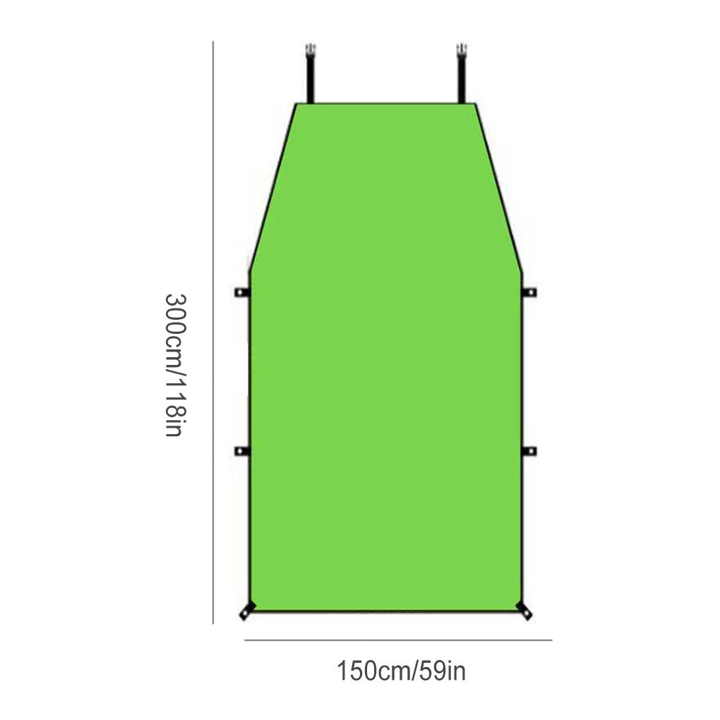 Car Side Awning Portable Foldable Height Adjustable Metal Rod Windproof Sunproof Automotive Tent Camping Sunshade Canopy