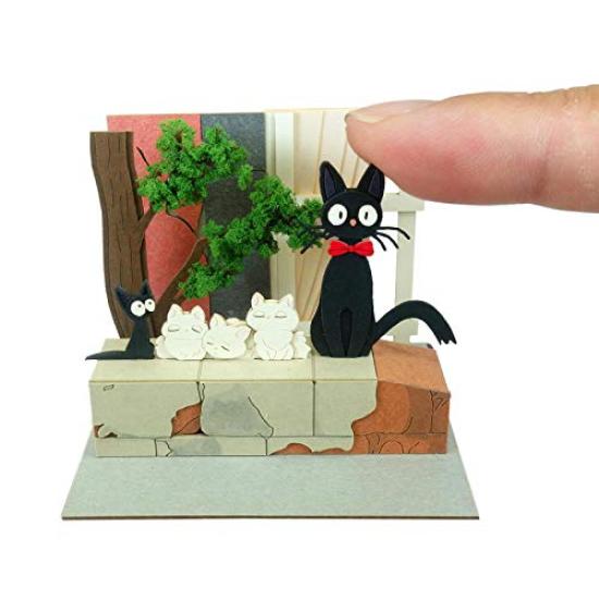 Sankei Studio Ghibli Mini Kiki's Delivery Service Jiji en Kittens Papier Ambacht MP07-94