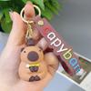 Set Creativo di Portachiavi Peluche Capibara: Ciondolo Carino per Coppia per Borse e Chiavi dell'Auto