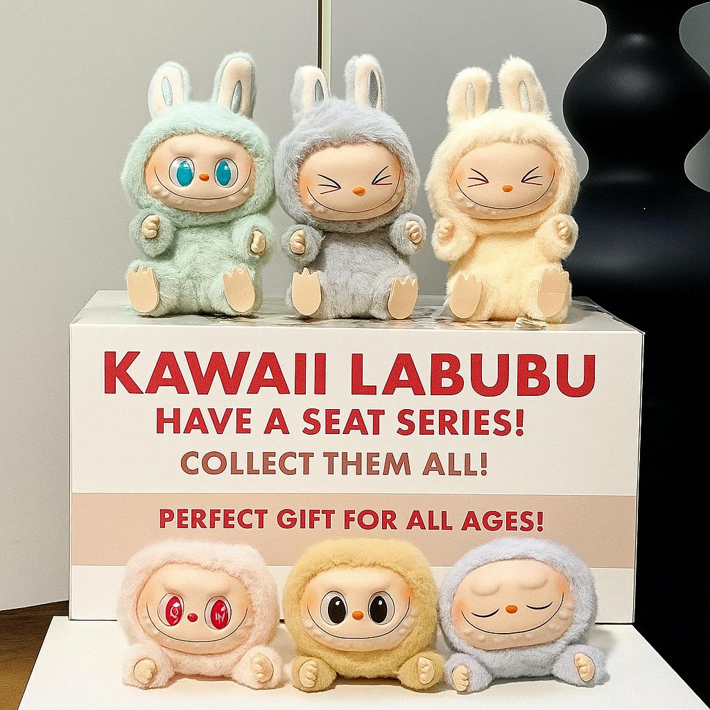 Anime Figure Kawaii Monsters Labubu Have A Seat Series Vinyl Face Doll Model Toy Blind Box Toy High-Quality Replica