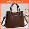 Pu Leather Large Shoulder Bag With Multiple Pockets For Office And Daily Use
