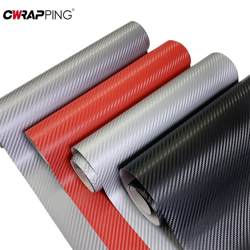 127cm Car 3D Carbon Fiber Vinyl Wrap Car Stickers Exterior Styling Film for Auto Motorcycle Interior Protection Film Decorative
