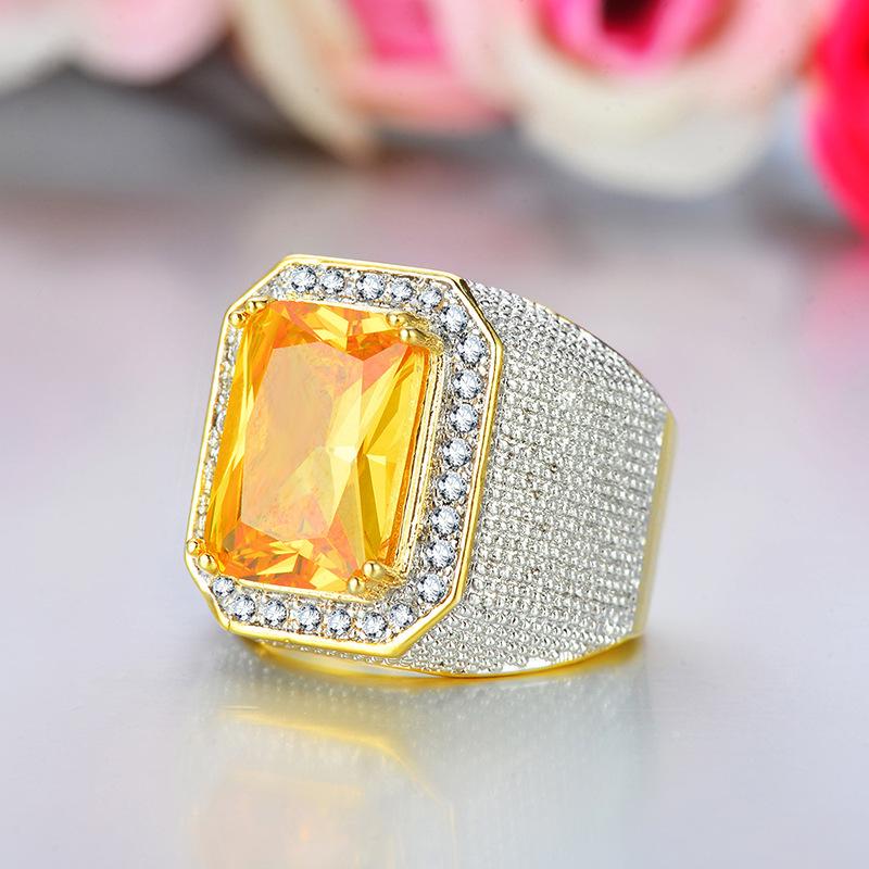 Sace Gems Luksuriøs kobberlegering sirkon bryllup forlovelsesring smykker gave