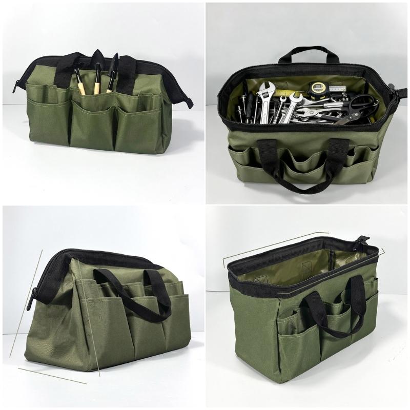 Professional Thick Fabric Construction Tool Bag High Capacity Design Dustproof Coating For Jobsite Equipment
