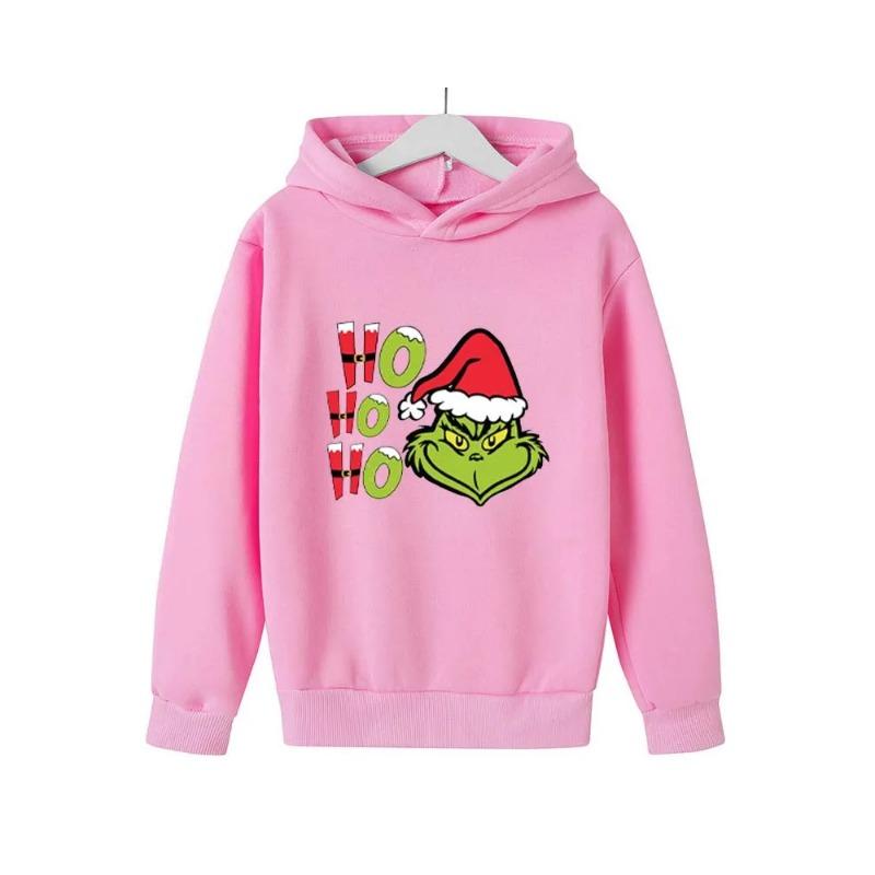 Green Haired Monsters Get Christmas Gifts Hoodie Casual Men Hoodies Kids Hoodies Casual Pullover