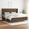 Maison Exclusive - Lattenrost-Bettgestell mit Matratze Dunkelbraun 200x200 cm