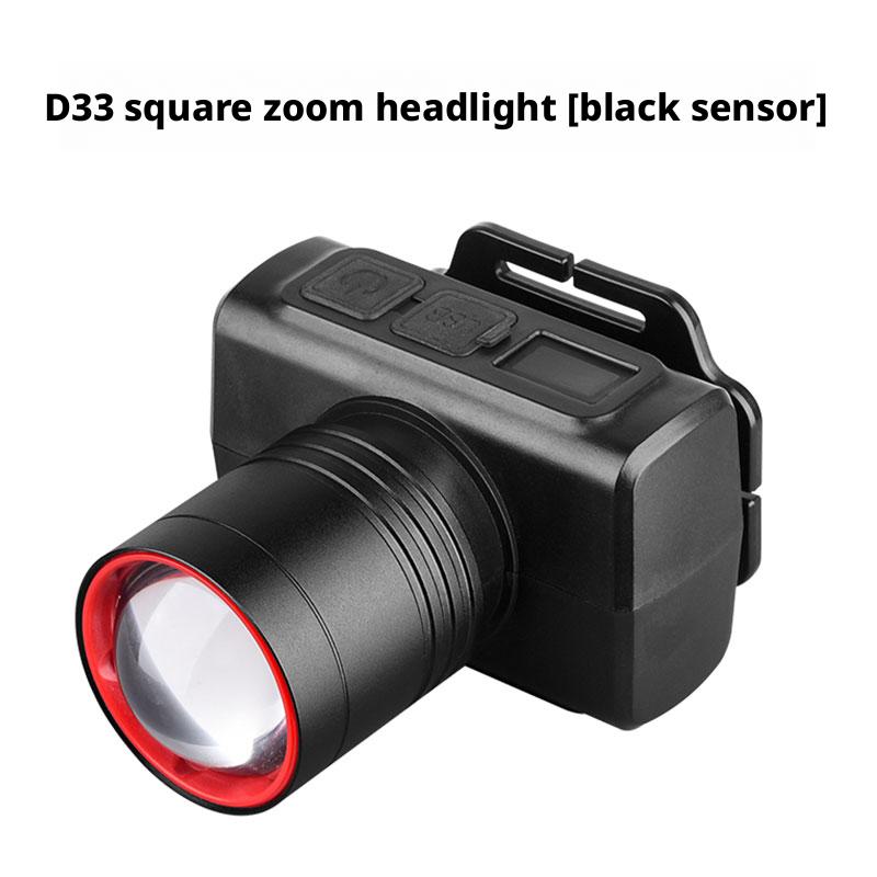 

High Brightness LED Headlight with Digital Zoom Outdoor Strong Light Charging Headlight Long Endurance for Camping And Hiking