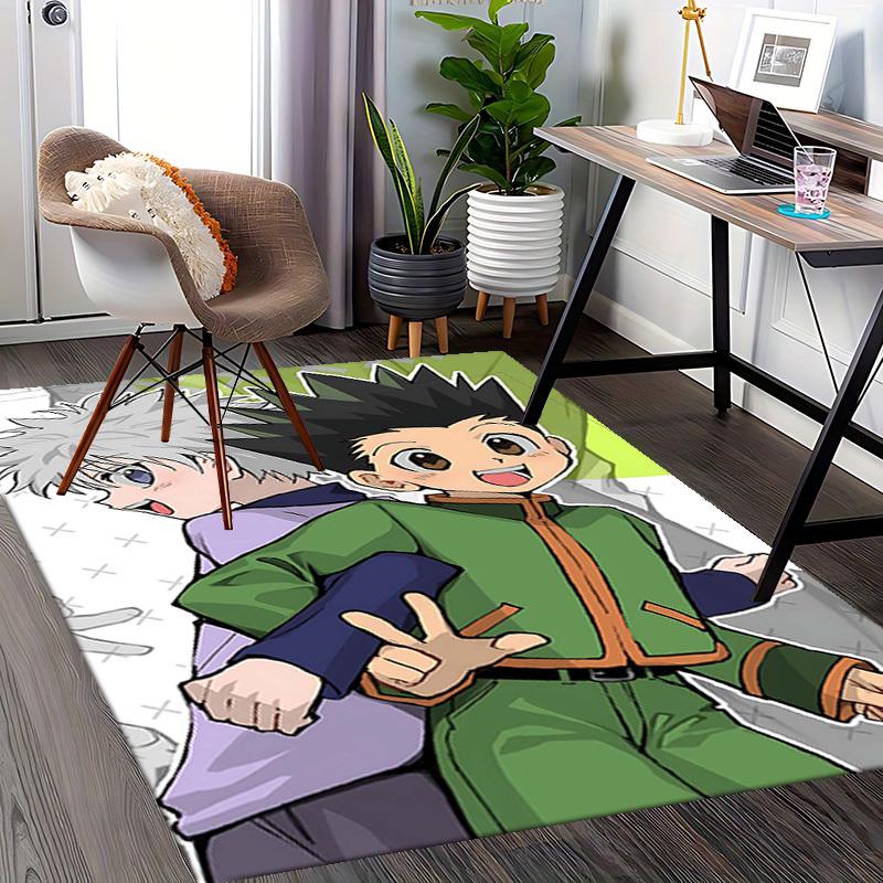1pc Hunter X Hunter Killua and Gon Chair Mat - Anime Cartoon Design Office Chair Mat, Non-Slip Carpet for Home Decor, Suitable for All Seasons.U053