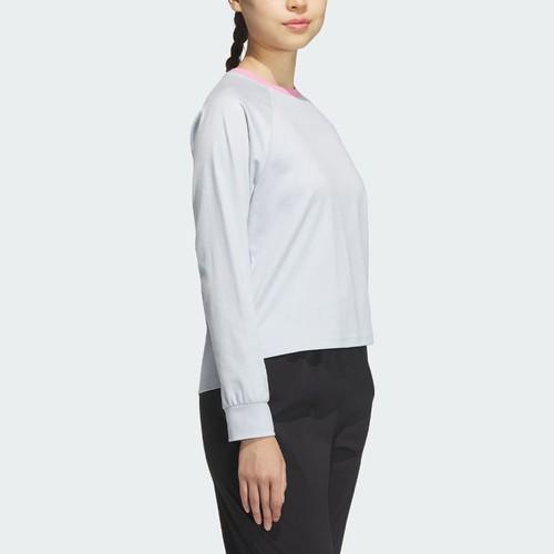 adidas Sports Casual Long Sleeve Raglan T-Shirt Women’s Light Blue