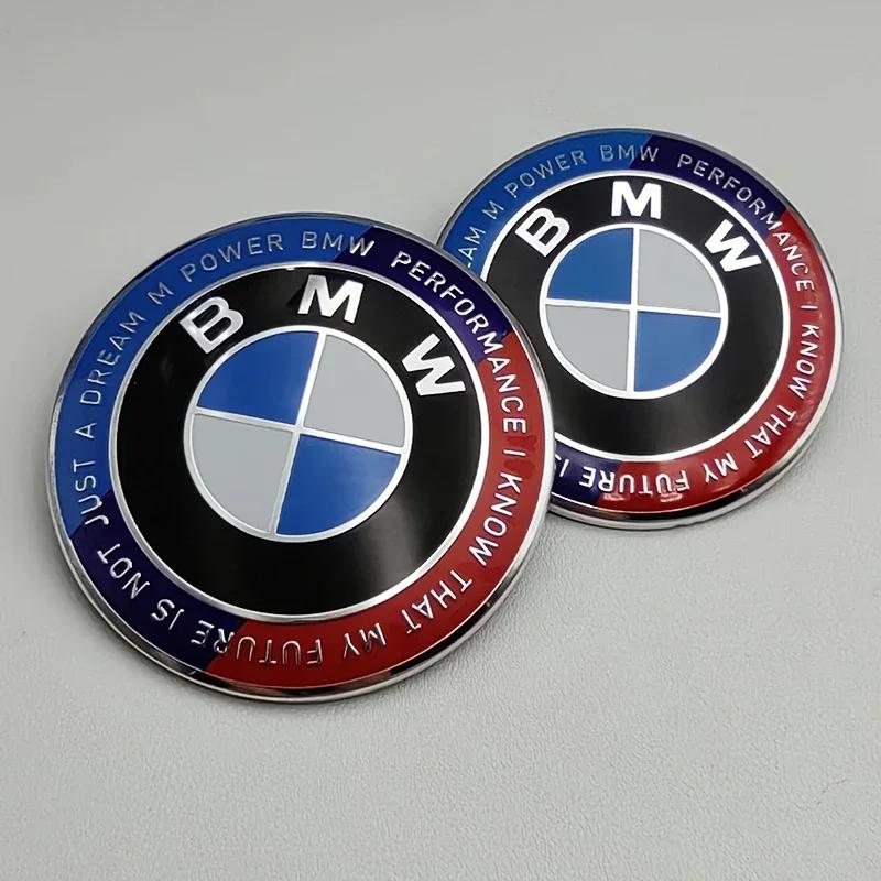2pcs ABS 74mm 82mm BMW Hood Emblem Car Front Bonnet Logo Trunk Cover Badge For BMW E39 E46 E30 E36 G20 E87 E60 E90 Accessories