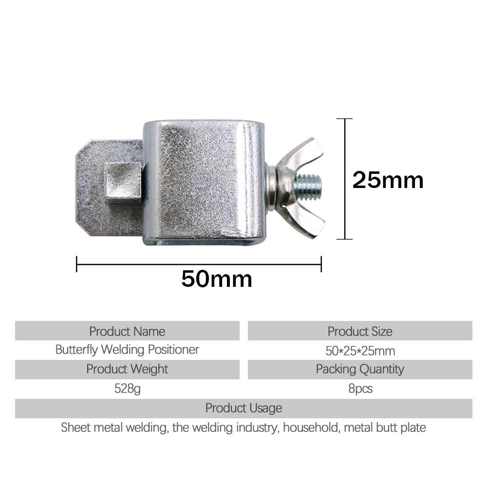 8pcs Welding Butterfly Clip Clamps Holder Butt Welding Clamp Welding Positioner Fixture Adjustable for Welding Clamps