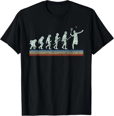 Retro Tennis Player Evolution - Racket Game Sports Lover Gift Unisex T-Shirt