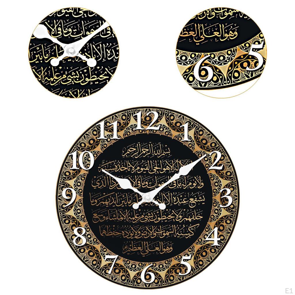 Religious Wall Clock Decor Sturdy Gift Round Practical Creative Unique Hanging Decorative