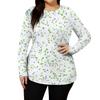 Women's Printed Large Size Long Sleeve Swimsuit Sun  Jacket Quick Dry Hiking Top