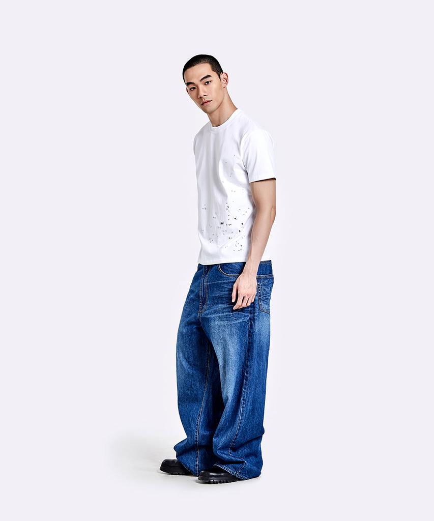 51Peosenteu Crushed T-Shirt - White