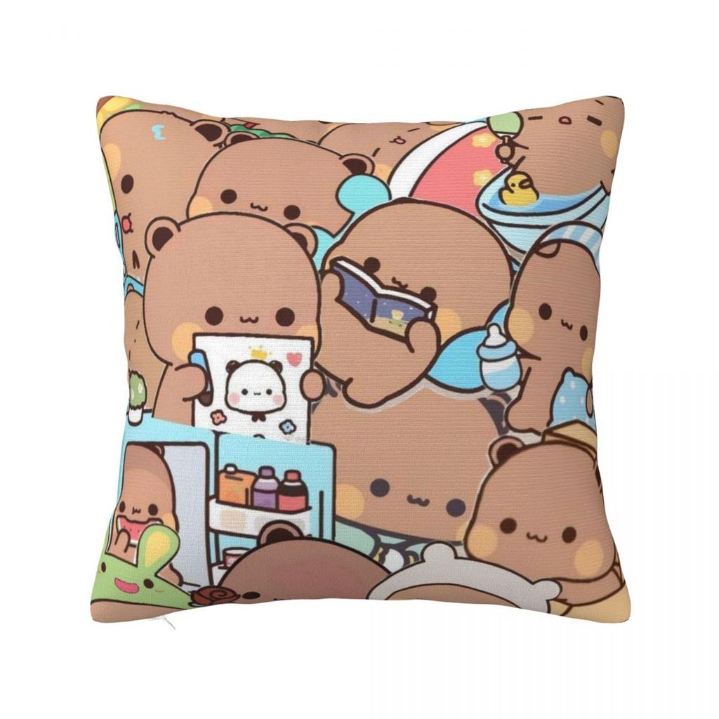 Cute Bubu & Dudu Pillow Case Kawaii Pillow Cover Square Pattern Cushion Cover Pillowcases For Chair Sofa Home Decoration