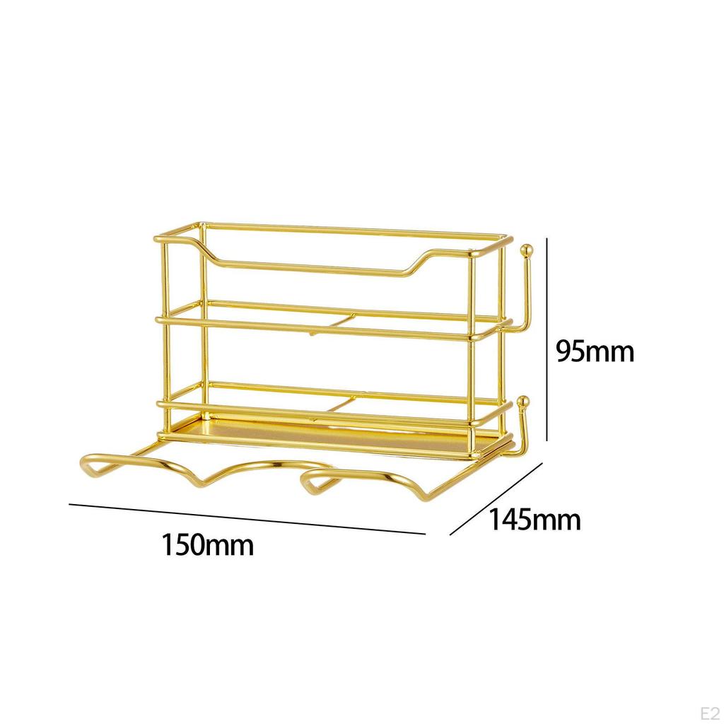 Organisateur de salle de bain Support pour sèche-cheveux Durable Polyvalent Antirouille Étanche Cosmétique