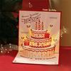 Pop Up Cake Happy Birthday Cake Card With Envelope Best Wishes Musical Light Greeting Card Greeting Invitation Cards