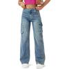 QICED Women's Fashion Casual Solid Color Print Pants & Capris