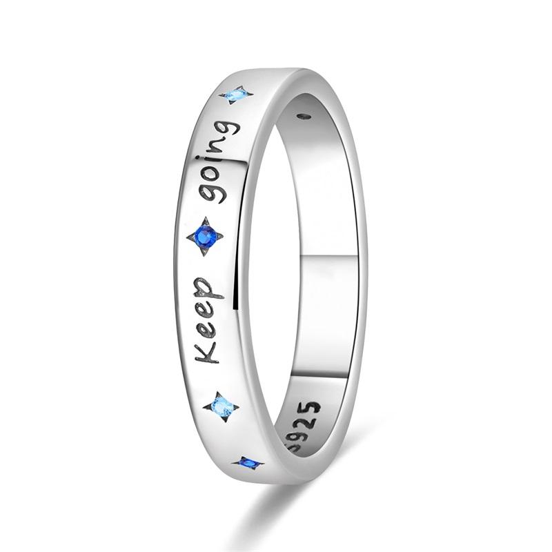 Genuine Beautiful Copper Keep Going Rings Sparking Zirconium Simple Plain Rings Special Anniversaries Jewellery Gift 7