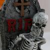 Halloween Decorations Scary Skeleton Tombstones Figurines Tombstones Statues Sculptures for Yard Lawn Decorations
