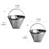 Stainless Steels Coffee Filter Fine Mesh Cone Shape Strainer Easy Cleaning Compatibles with Various Brewing Accessories