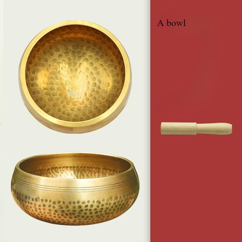 Tibetan Style Nepal Hand Hammered Singing Bowl Yoga Meditation Buddha Sound Chakra Sound Bowl Temple Worship Household Study